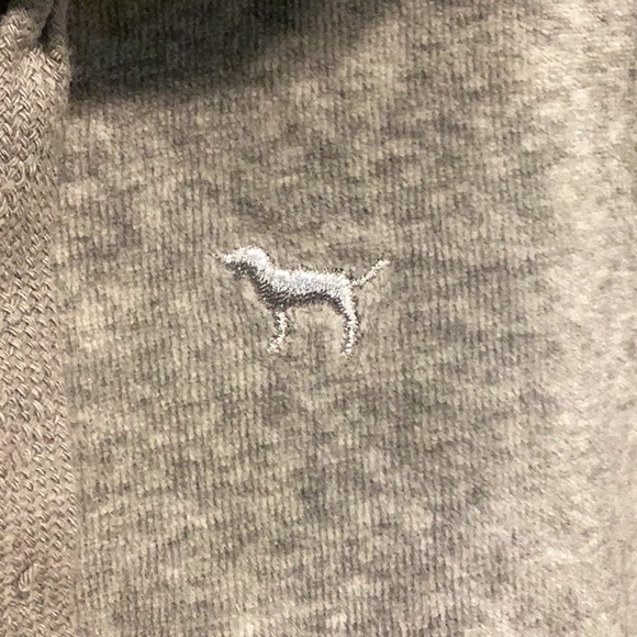 Pink grey velour zip up hoodie size small - Picture 3 of 7